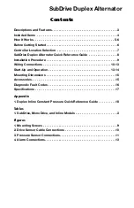 Preview for 2 page of Franklin Electric SubDrive Duplex Alternator Installation Manual