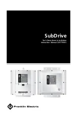 Franklin Electric SubDrive NEMA 4 Instruction Manual preview