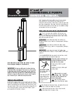 Franklin Electric Submersible Well Pump Owner'S Manual preview