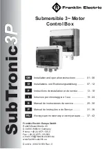 Franklin Electric SubTronic3P Installation And Operation Instructions Manual preview