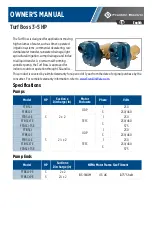 Franklin Electric Turf Boss FTB3CI Owner'S Manual preview