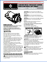 Preview for 1 page of Franklin Electric VersaJet Series Owner'S Manual