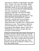 Preview for 3 page of Franklin Explorer EST-7014 User Manual