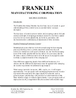 Предварительный просмотр 15 страницы Franklin Manufacturing Corporation 5000 Series Operating Instructions Manual