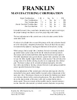 Предварительный просмотр 17 страницы Franklin Manufacturing Corporation 5000 Series Operating Instructions Manual