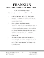 Предварительный просмотр 23 страницы Franklin Manufacturing Corporation 5000 Series Operating Instructions Manual