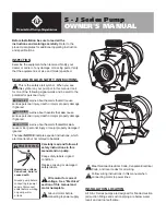 Предварительный просмотр 1 страницы Franklin Pump Systems S - J Series Owner'S Manual