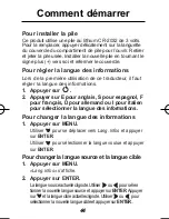 Предварительный просмотр 6 страницы Franklin 5-Language European Translator TWE-118D (French) Guide Utilisateur