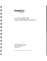 Preview for 2 page of Franklin ACE 500 User'S Reference Manual