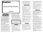 Preview for 1 page of Franklin Advanced Global Translator TWE-470 User Manual