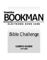 Franklin Bible Challenge XBT-2058 User Manual preview