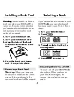 Preview for 6 page of Franklin BOOKMAN CDR-2041 User Manual