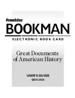 Franklin BookMan GDS-2026 User Manual preview