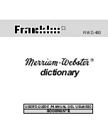 Preview for 1 page of Franklin Bookman II Merriam-Webster MWD-400 (Spanish) Guía Del Usuario