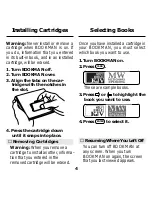 Preview for 5 page of Franklin BOOKMAN MWS-2018 User Manual