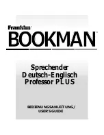 Franklin Bookman Professor PLUS User Manual preview