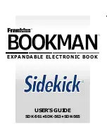 Franklin BOOKMAN Sidekick SDK-561 User Manual preview