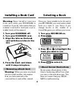 Preview for 6 page of Franklin BOOKMAn XGT-2043 User Manual