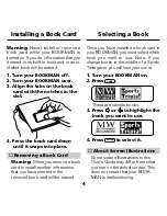 Preview for 6 page of Franklin BOOKMAN XST-2051 User Manual