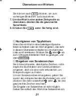 Preview for 8 page of Franklin Central European Translator TCE-100 (German) Benutzerhandbuch