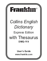 Franklin Collins DMQ-119 User Manual preview