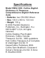 Preview for 73 page of Franklin Collins DMQ-1490 User Manual