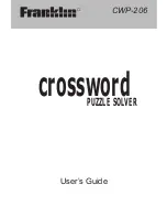 Franklin crossword CWP-206 User Manual preview