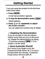 Preview for 4 page of Franklin Crosswords Puzzle Solver CWP-106 User Manual