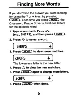 Preview for 7 page of Franklin Crosswords Puzzle Solver CWP-106 User Manual