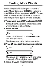 Preview for 8 page of Franklin Crosswords Puzzle Solver CWQ-106 User Manual