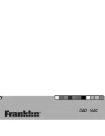 Franklin DBD-1680 User Manual preview