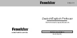 Preview for 1 page of Franklin Deutsch/Englisch Professor DBD-470 User Manual