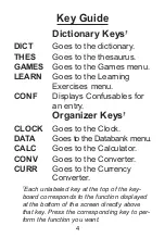 Preview for 4 page of Franklin Dictionary & Thesaurus MWD-1470 User Manual