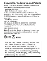 Preview for 93 page of Franklin Dictionnaire FQS-1870 User Manual