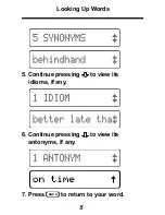 Preview for 6 page of Franklin Digital Thesaurus SYT-106 User Manual