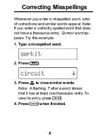 Preview for 9 page of Franklin Digital Thesaurus SYT-106 User Manual