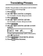 Preview for 8 page of Franklin English Spanish Translator TES-106 User Manual