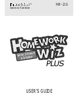 Franklin Homework Wiz Plus HW-216 User Manual preview