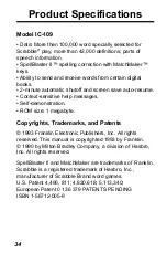 Preview for 35 page of Franklin IC-109 User Manual