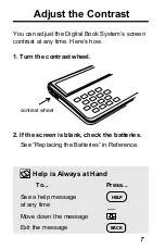 Preview for 7 page of Franklin IC-110 User Manual