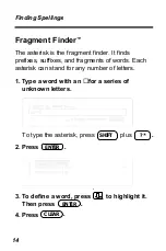 Предварительный просмотр 14 страницы Franklin IC-112 User Manual