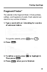 Preview for 14 page of Franklin IC-116 User Manual