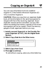 Preview for 52 page of Franklin IC-142 User Manual