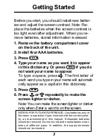 Preview for 3 page of Franklin KID-240 Speaking Homework Wiz User Manual