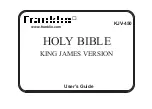 Franklin KJV-450 User Manual preview