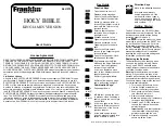 Franklin KJV-570 User Manual preview