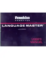 Preview for 1 page of Franklin Language Master LM-2000 User Manual