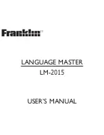 Franklin Language Master LM-2015 User Manual preview