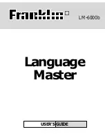 Franklin Language Master LM-6000B User Manual preview