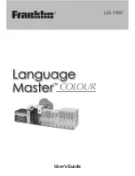 Franklin LLS-7100 Language Master Colour User Manual preview